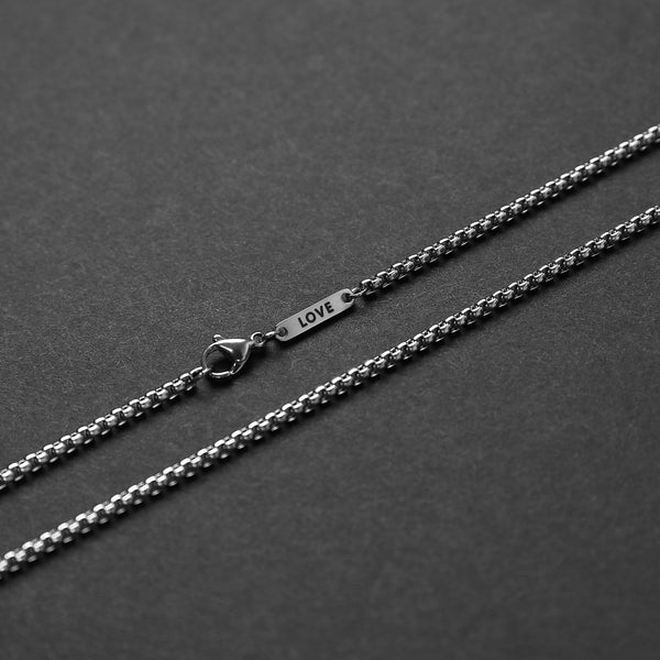 Personalized Box Chain - Silver 3mm