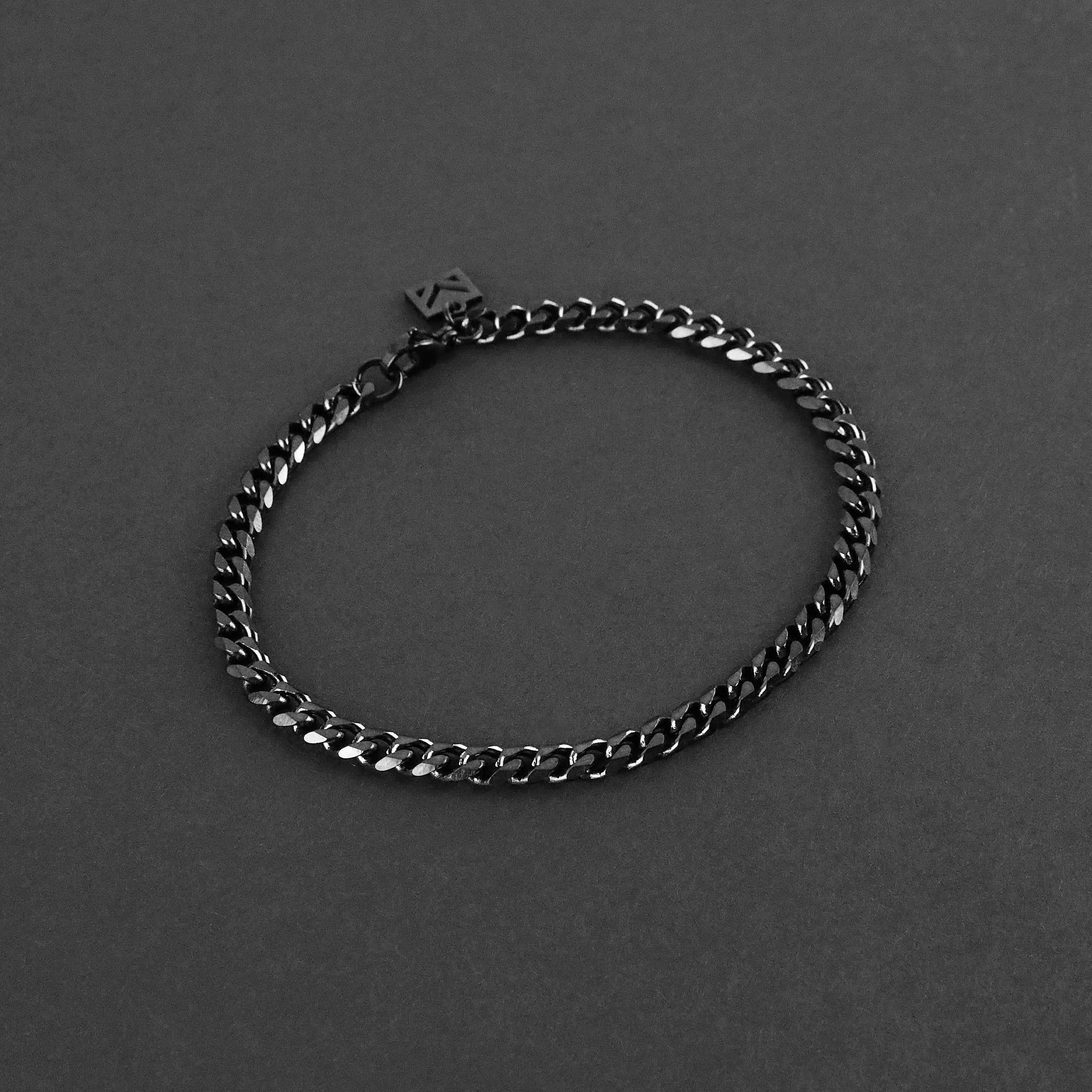 Cuban Chain Bracelet - Black 5mm
