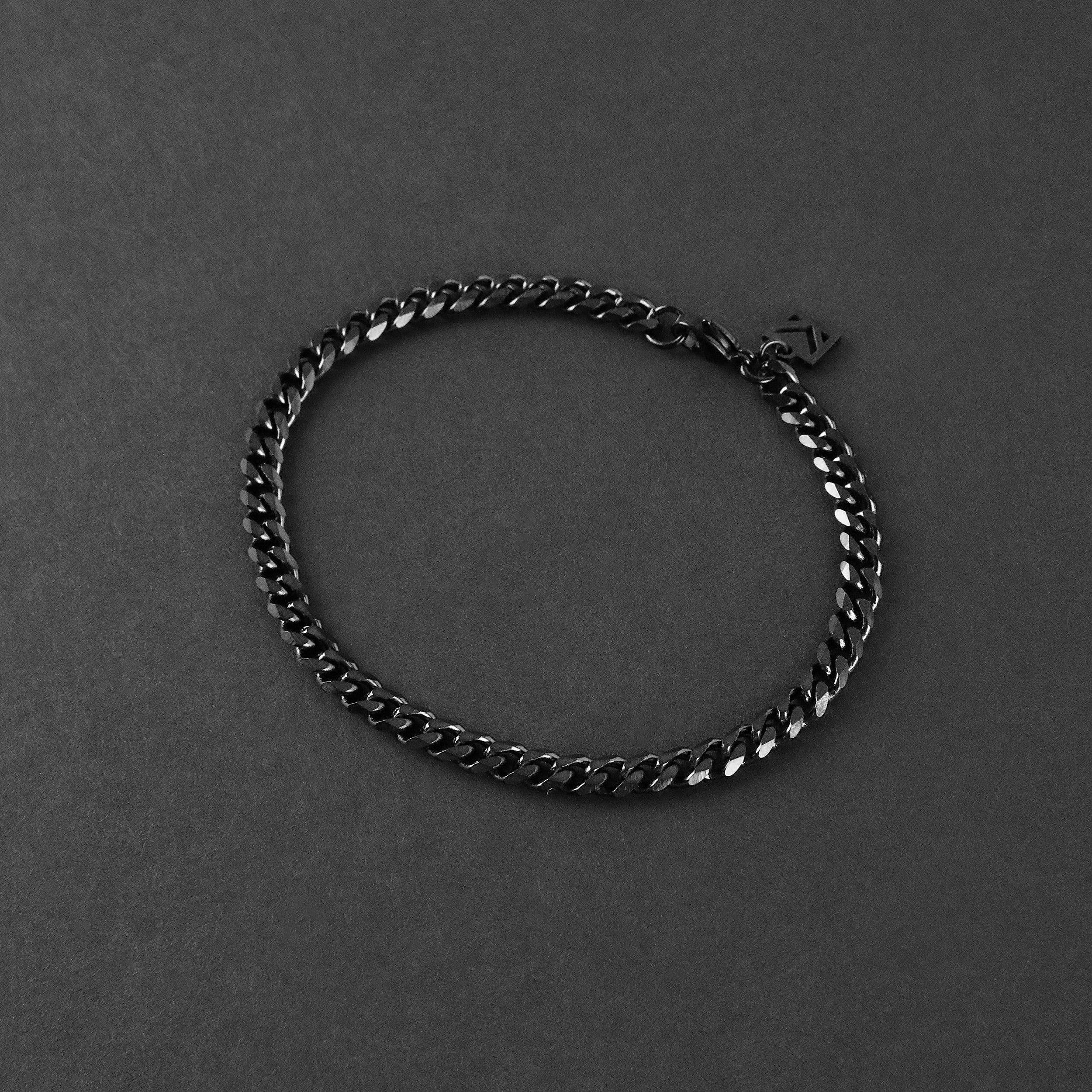 Cuban Chain Bracelet - Black 5mm
