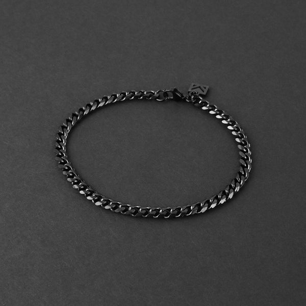 Cuban Chain Bracelet - Black 5mm