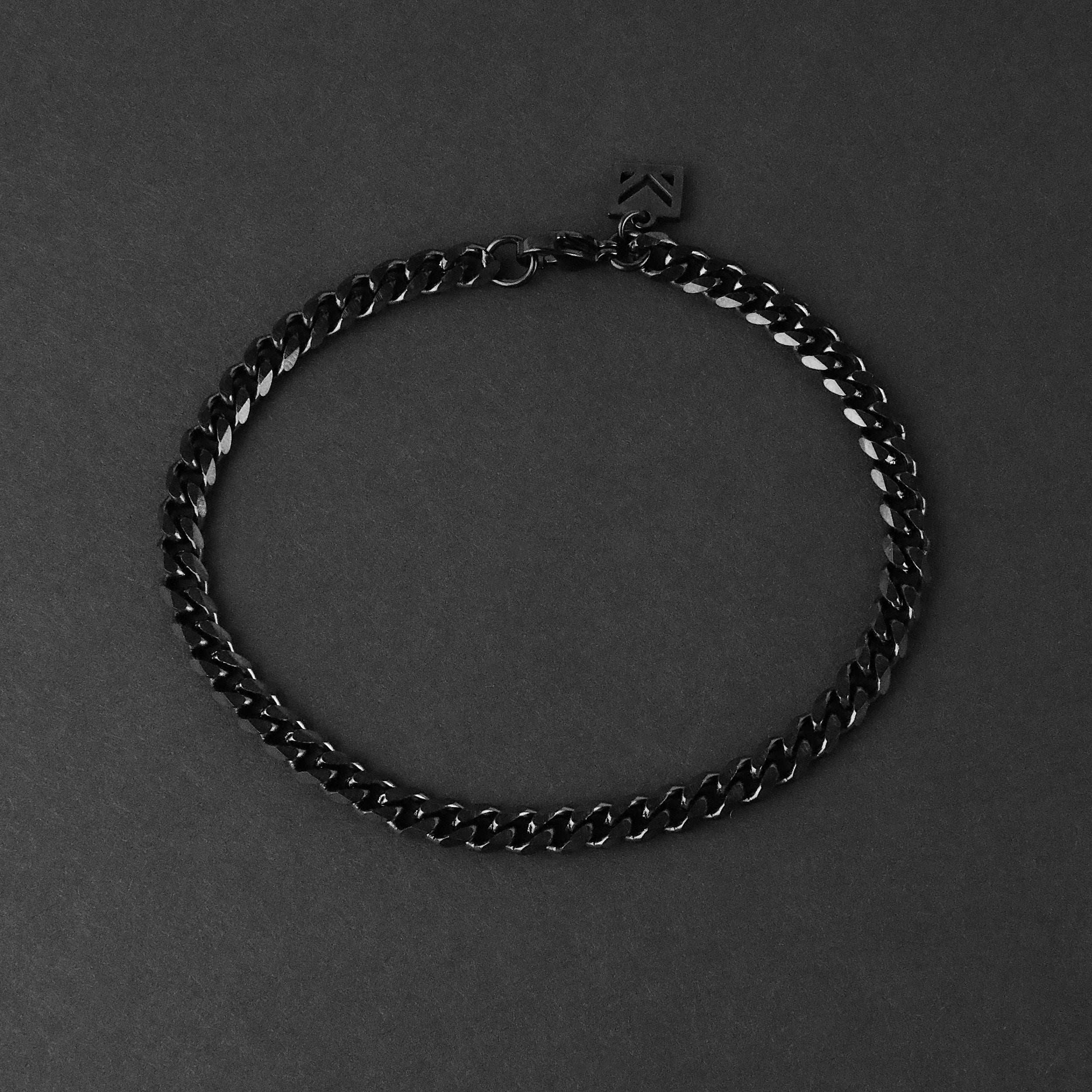 Cuban Chain Bracelet - Black 5mm