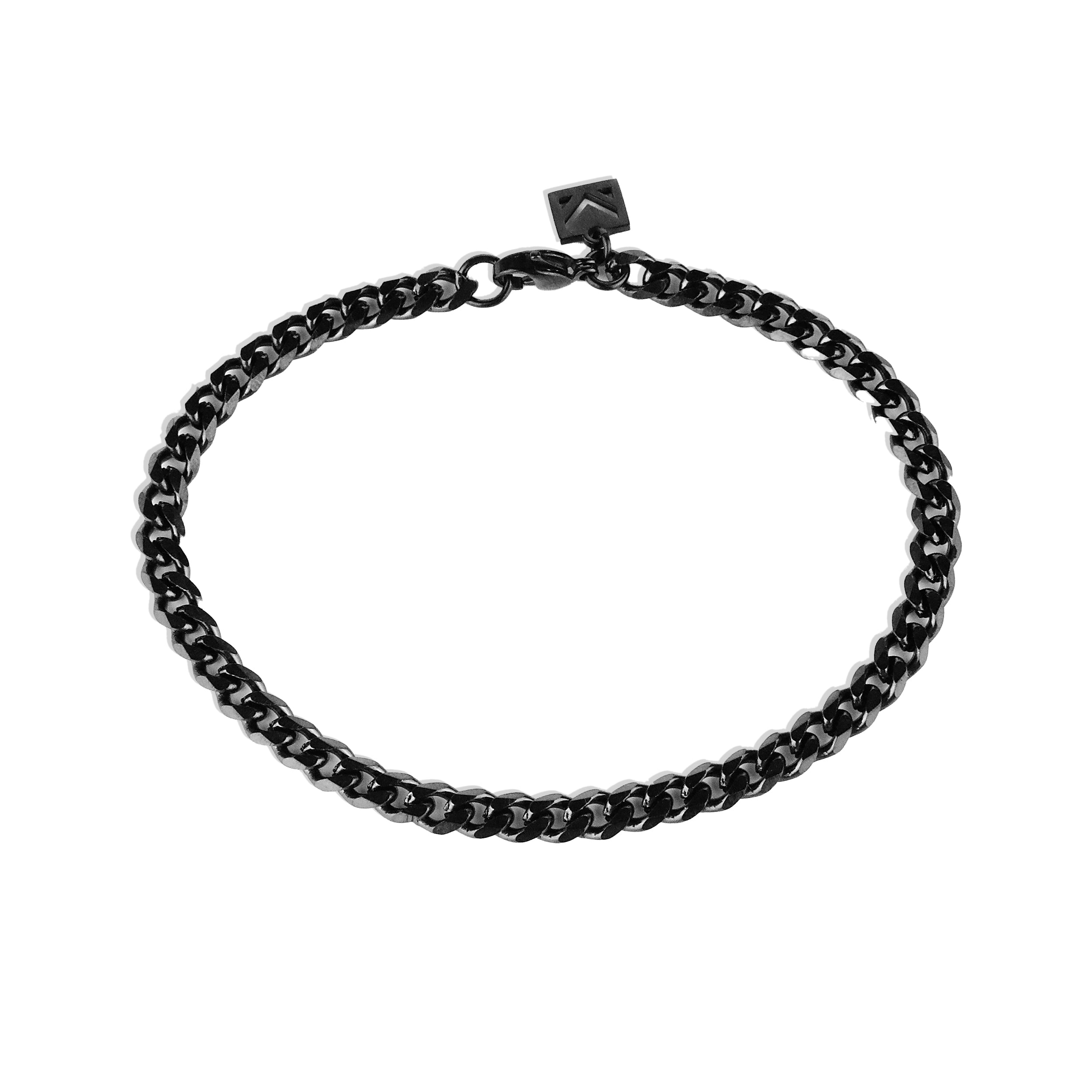 Cuban Chain Bracelet - Black 5mm