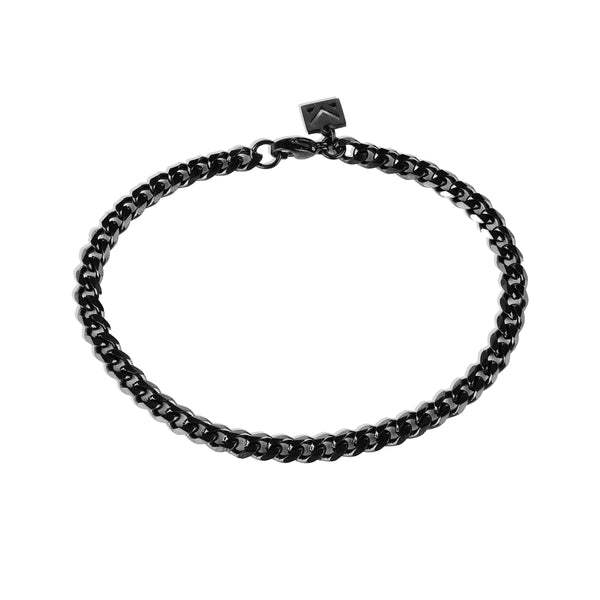 Cuban Chain Bracelet - Black 5mm