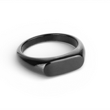 Minimal Signet Ring - Black