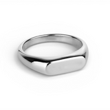 Minimal Signet Ring - Silver