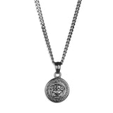 Medusa Amulet Necklace - Silver