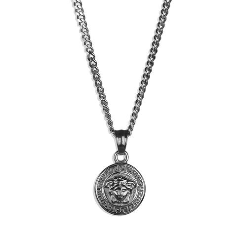 Medusa Amulet Necklace - Silver