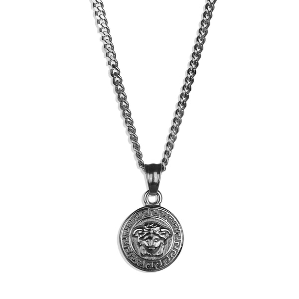 Medusa Amulet Necklace - Silver