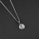 Medusa Amulet Necklace - Silver