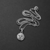 Medusa Amulet Necklace - Silver