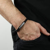 Carbon Fiber Bar Bracelet - Black 9mm