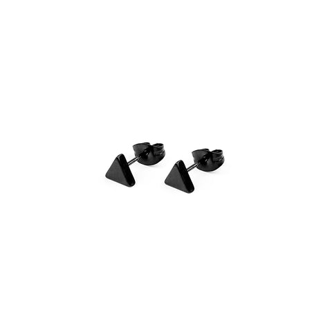 Triangle Stud Earring - Black