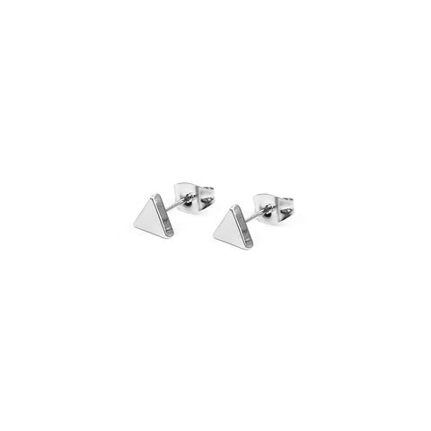 Triangle Stud Earring - Silver