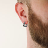 Duo Hoop Earring - Silver