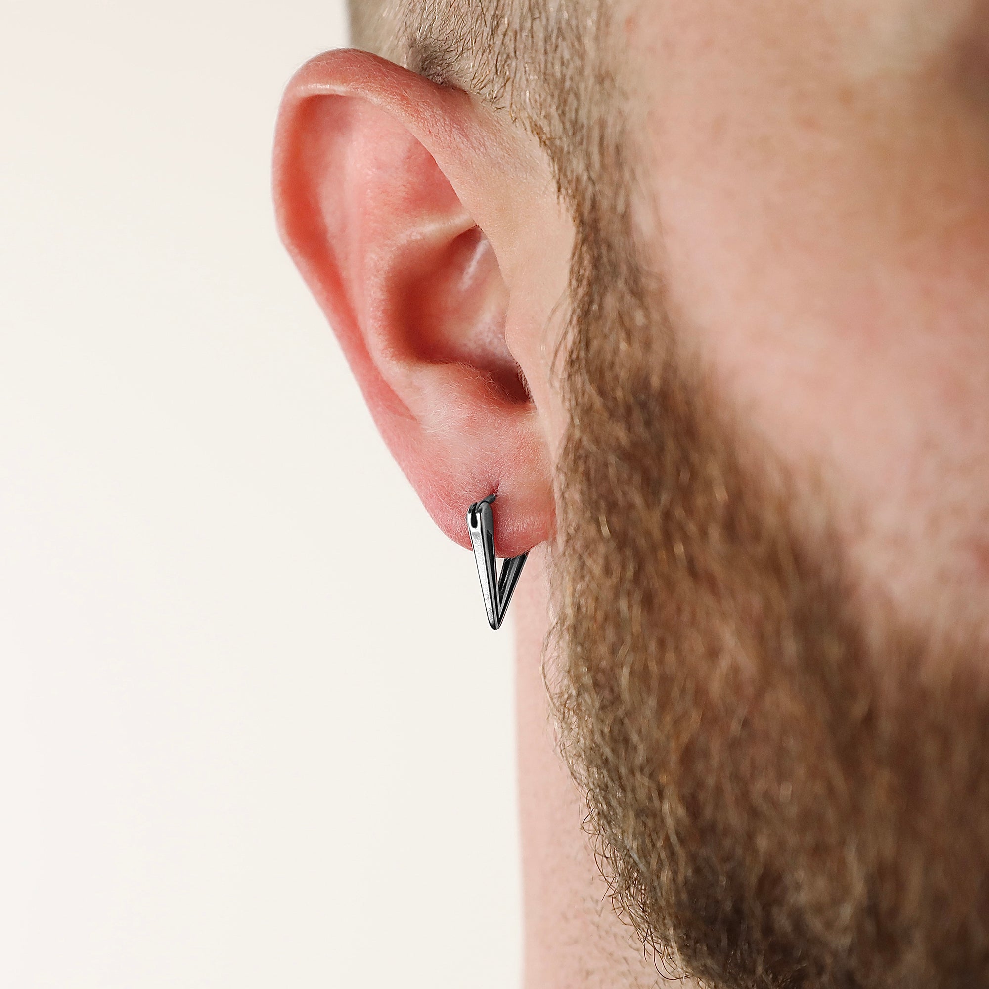 Minimal Tripent Earring - Silver