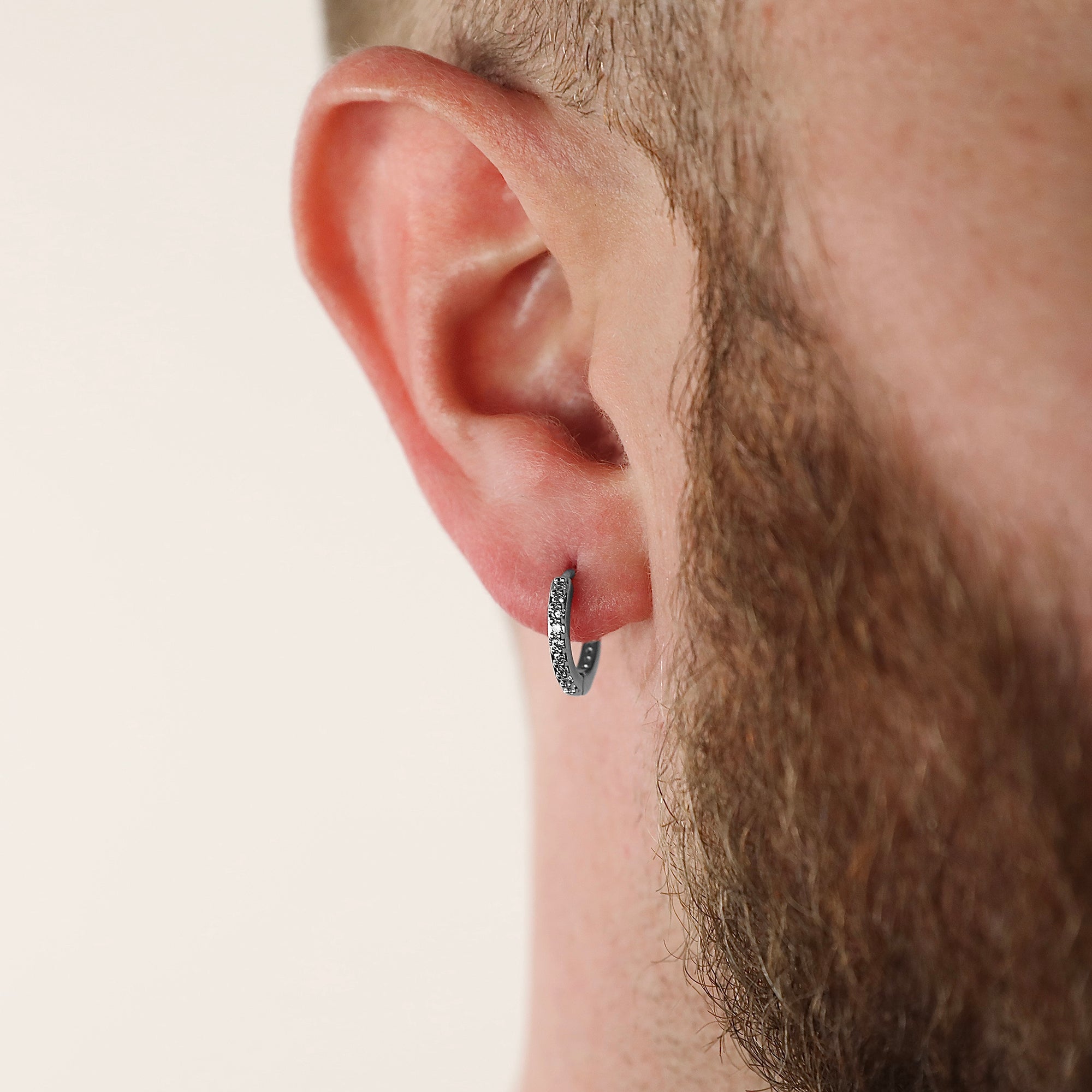 Minimal Luster Hoop Earring - Silver