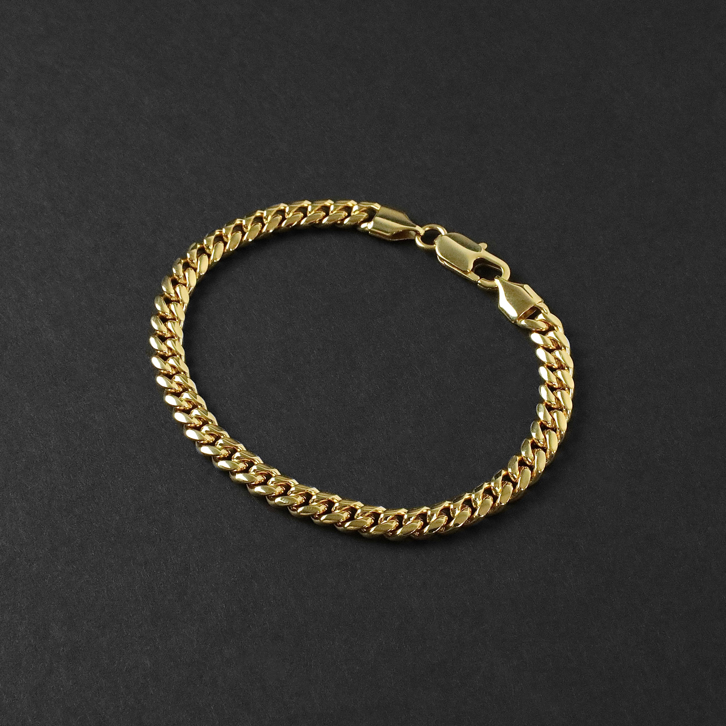 Popular 6mm Gold Stainless Steel Cuban Bracelet