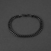 Cuban Chain Bracelet - Black 6mm