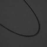 Cuban Chain Necklace - Black 3mm