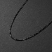 Cuban Chain Necklace - Black 3mm