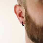 Minimal Round Earring - 2mm Black