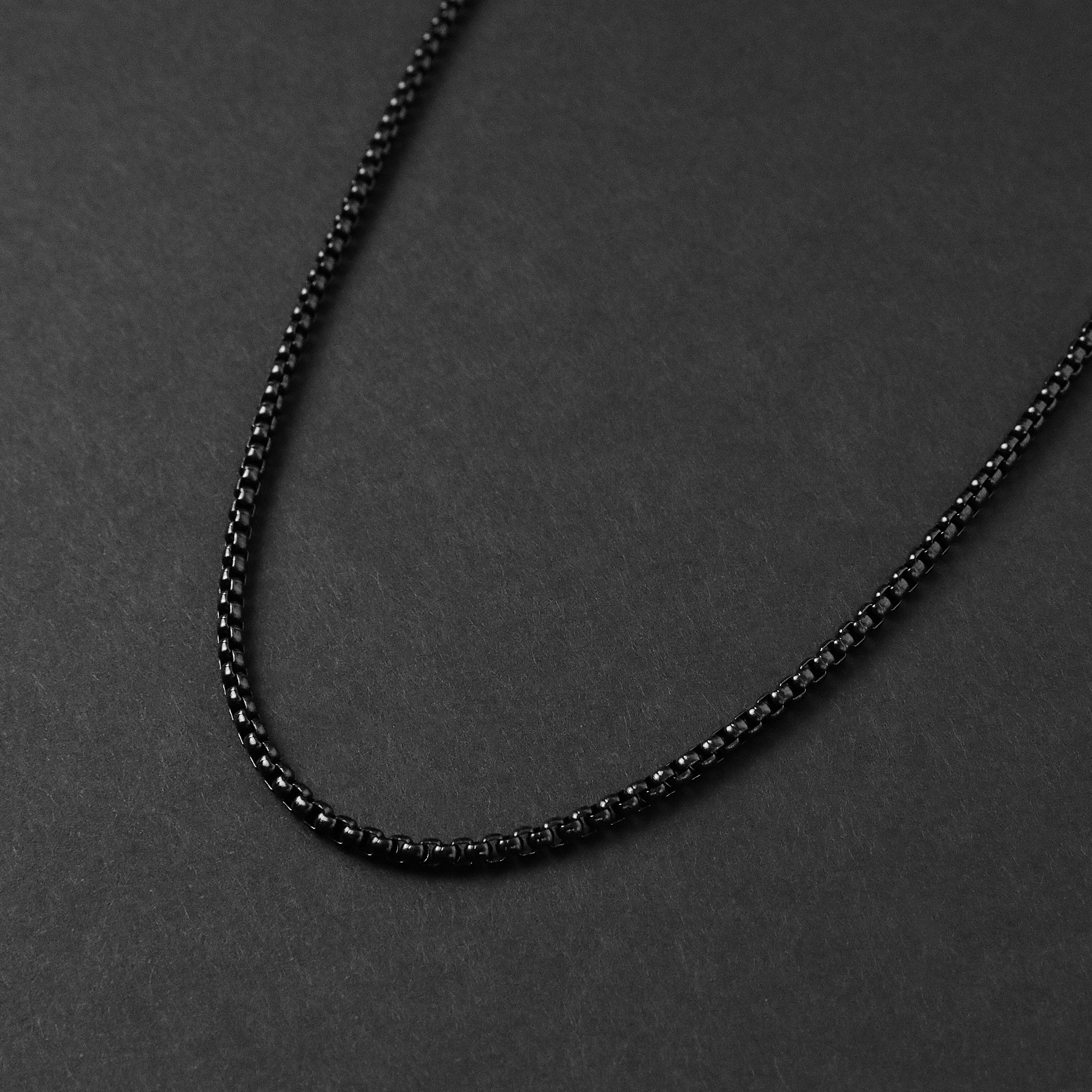 Personalized Box Chain - Black 3mm