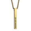 Bar Pendant Necklace - Gold 5mm