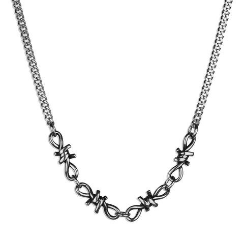 Barbed Wire Chain - Silver