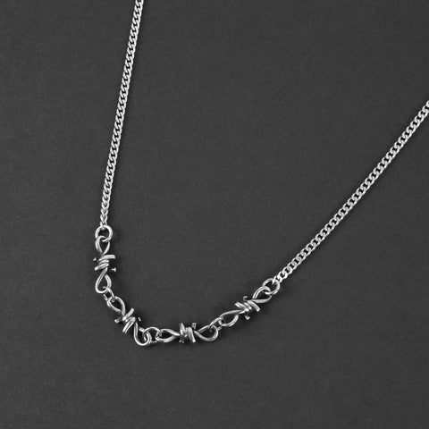 Barbed Wire Chain - Silver