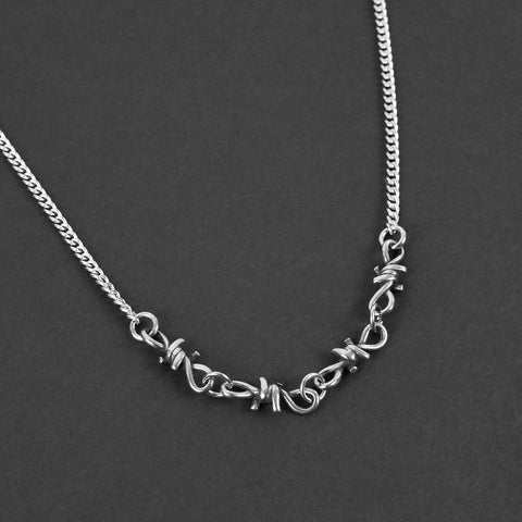 Barbed Wire Chain - Silver