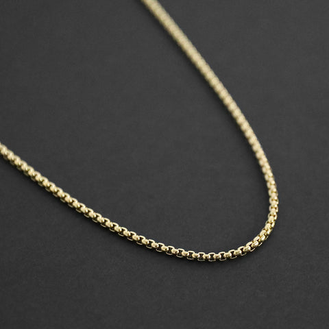 Personalized Box Chain - Gold 2mm