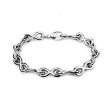 Infinity Chain Bracelet - Silver 10mm