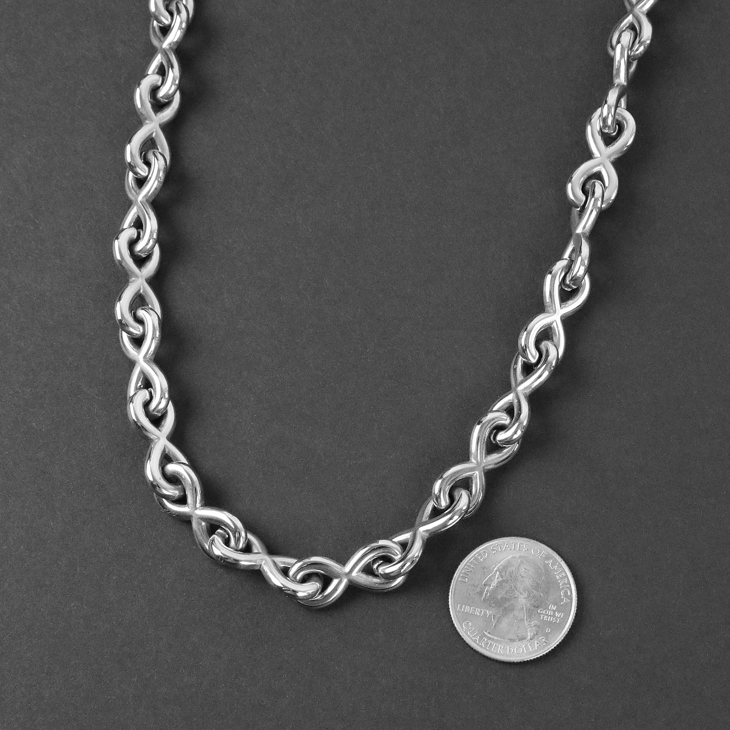 Infinity Chain Necklace - Silver 10mm