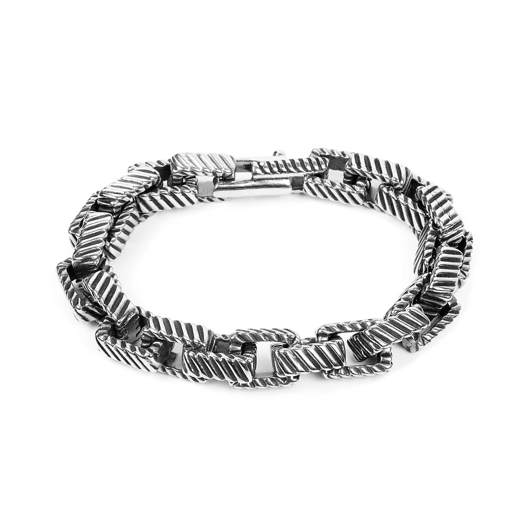 Rugged Chain Bracelet - Silver 12mm