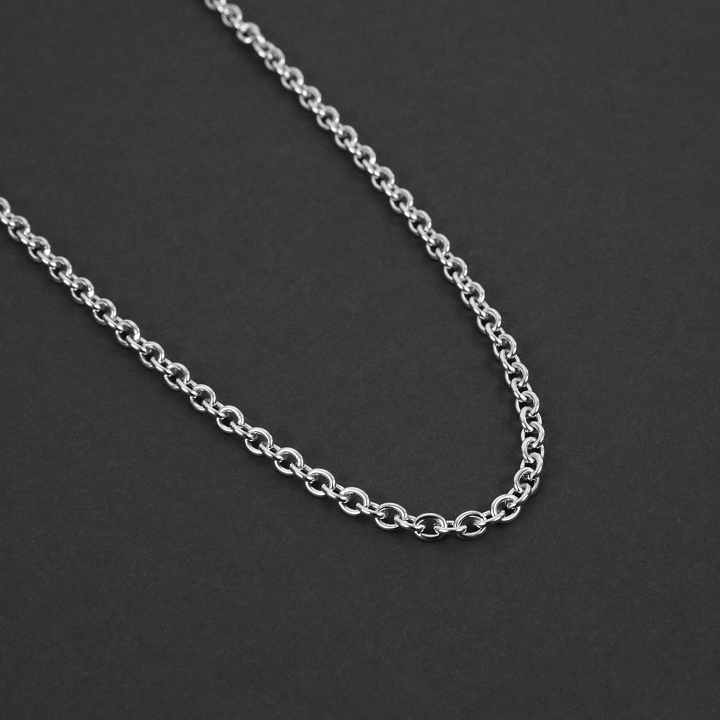 Cable Chain Necklace - Silver 4mm