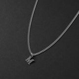 Minimal Initial Necklace - Silver