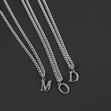 Minimal Initial Necklace - Silver