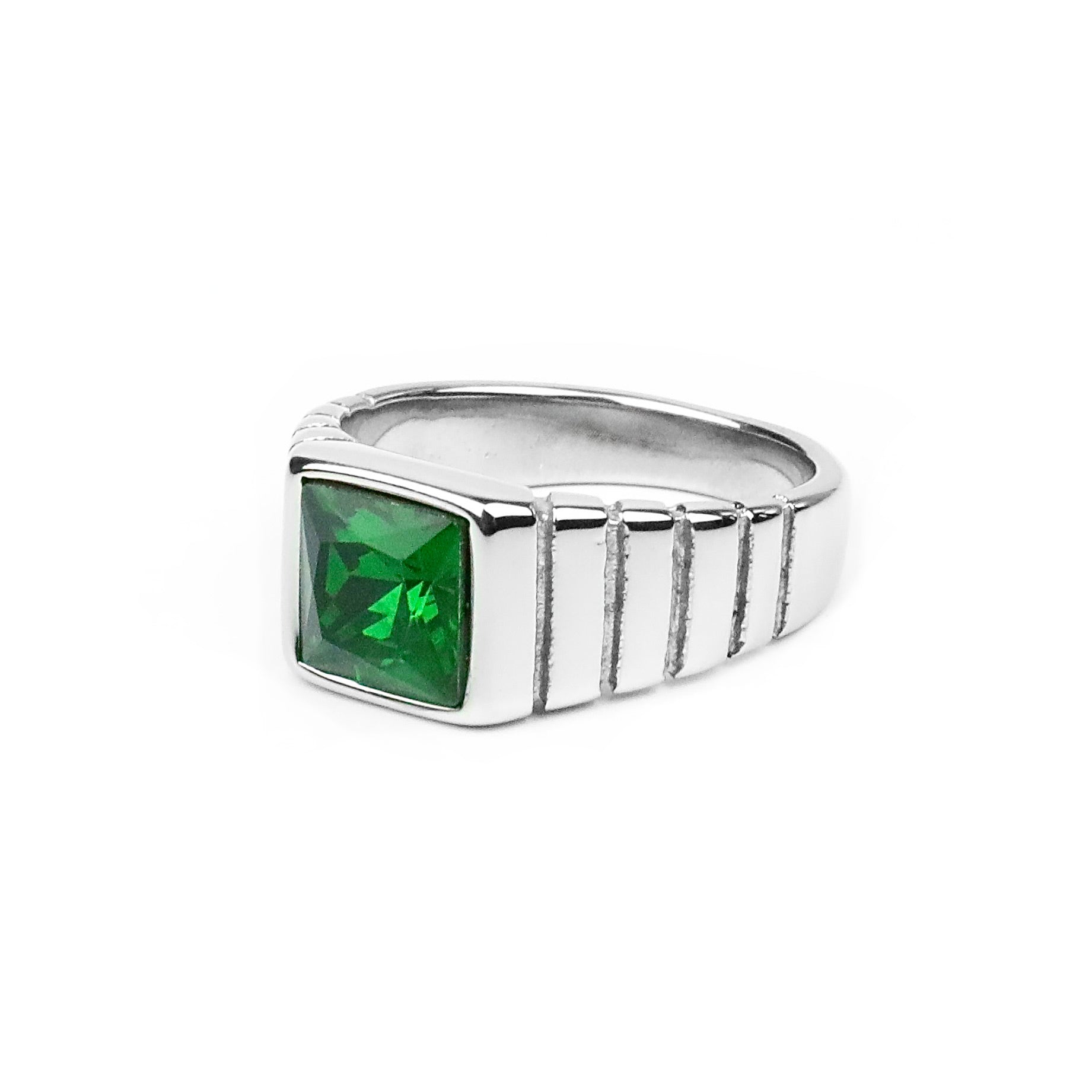 Envy Ring - Silver x Green