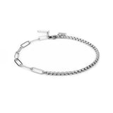 Clip-Box Hybrid Chain Bracelet - Silver 4mm