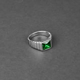 Envy Ring - Silver x Green