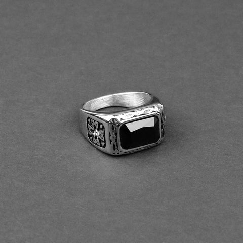 Steadfast Ring - Silver x Black