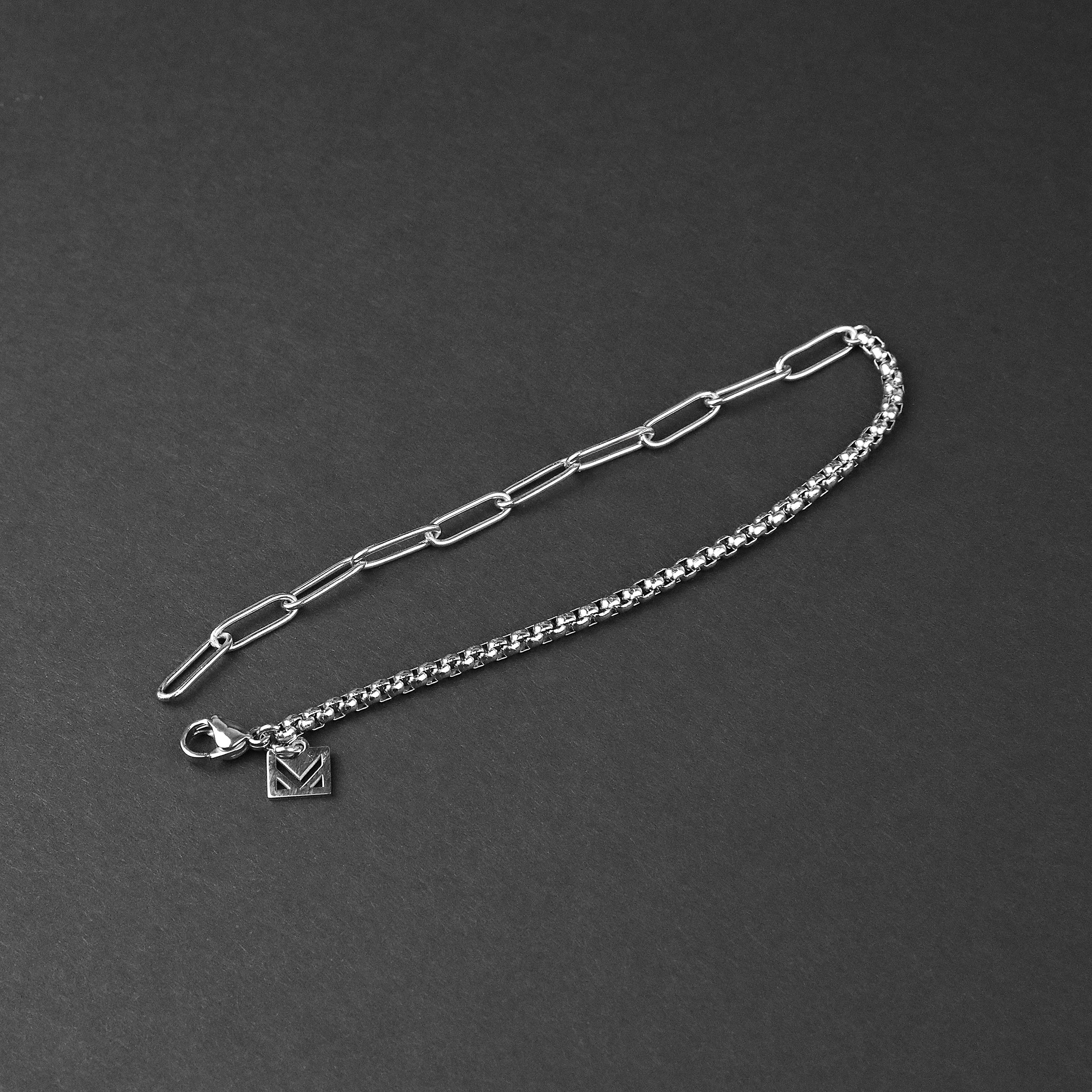 Clip-Box Hybrid Chain Bracelet - Silver 4mm