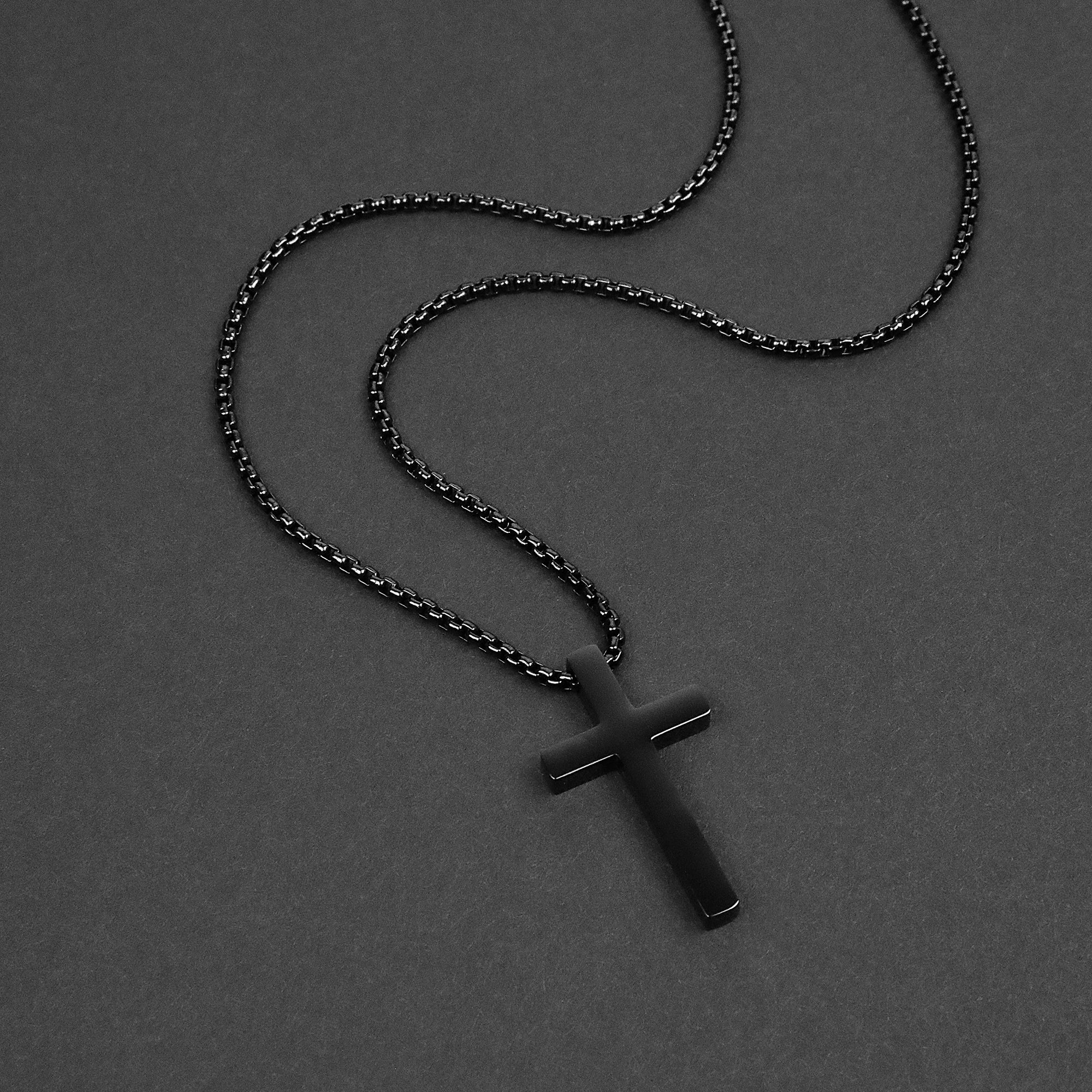 Prime Cross Necklace - Black