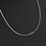 Clip-Box Hybrid Chain Necklace - Silver 4mm