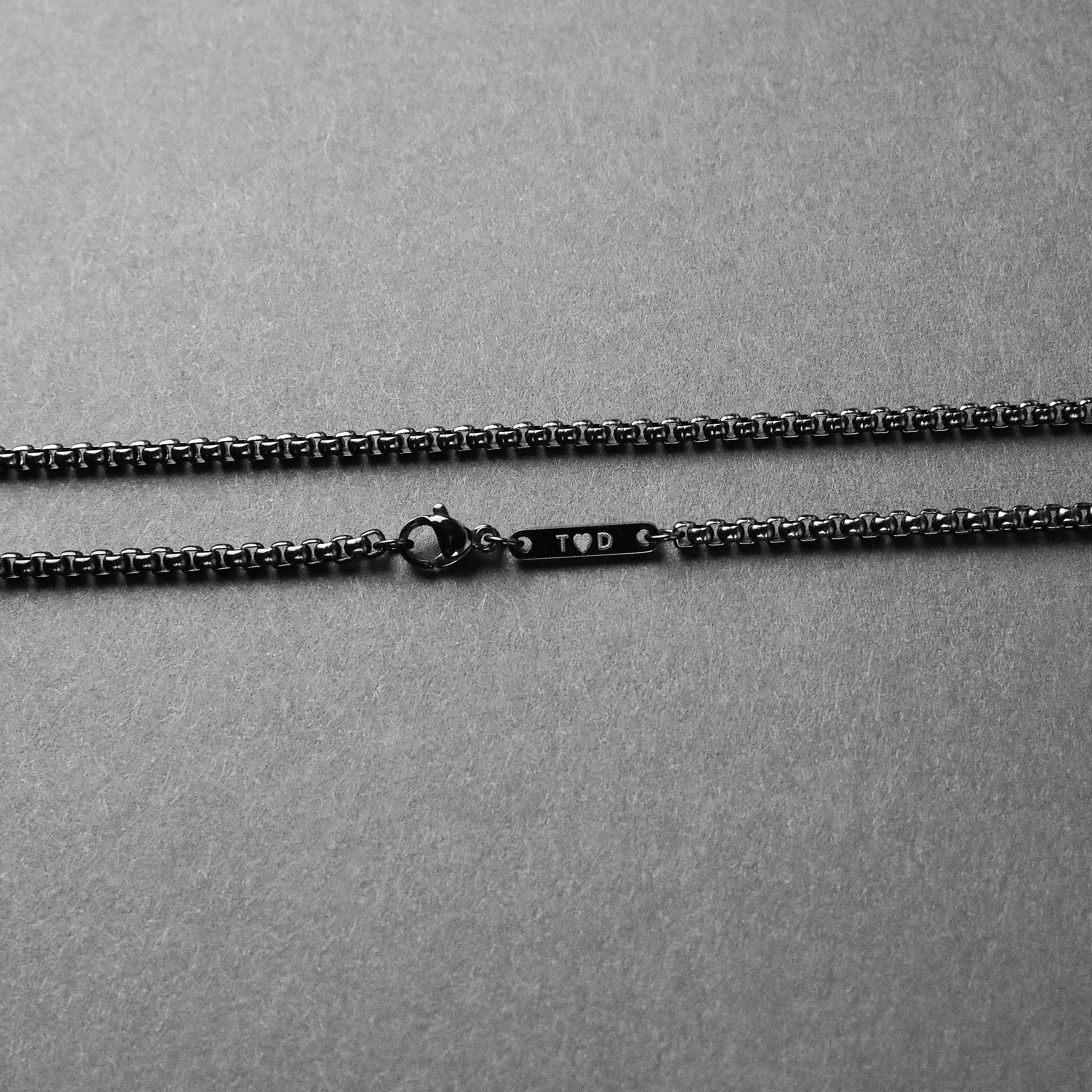 Personalized Box Chain - Black 3mm