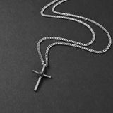 Binding Cross Necklace - Silver