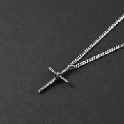 Binding Cross Necklace - Silver