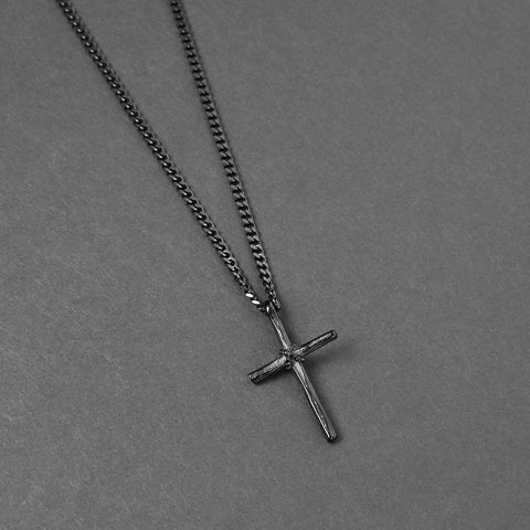 Binding Cross Necklace - Black