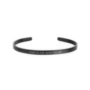 Minimal Cuff Bracelet - Matte Black 4mm