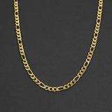 Figaro Chain Necklace - Gold 4.5mm